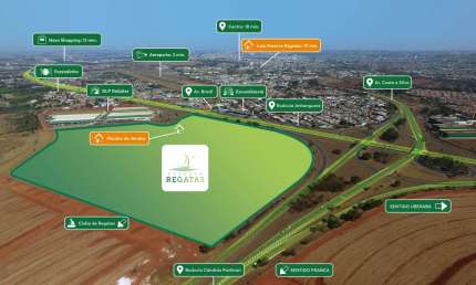 Lote misto (residencial / comercial) para venda na Zona Norte de Ribeirão, bairro planejado. Reserva Regatas na avenida principal, lote com 183 m2