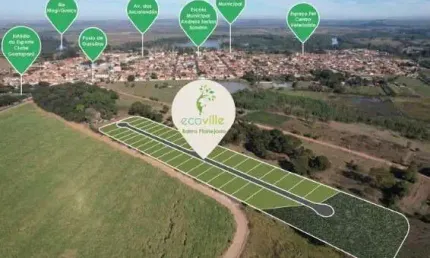 Lançamento Loteamento Ecoville em Guatapara-SP, proximo do Rio Mogi, lote com 537 m2, infraestrutura completa, pagamento facilitado
