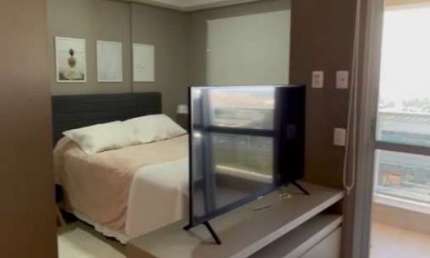 Lindo flat mobiliado para venda Ribeirania ao lado do Forum, Cond. Hub, 1 dormitorio, 37 m2 privativos, completo em armarios, blindex e iluminacao, la