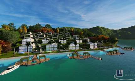 Lançamento condomínio de casas alto padrão no Lago de Furnas, São Jose da Barra-MG, Cond. Nau Loft Refugio, 321 m2 construidos em um terreno de 535 m2