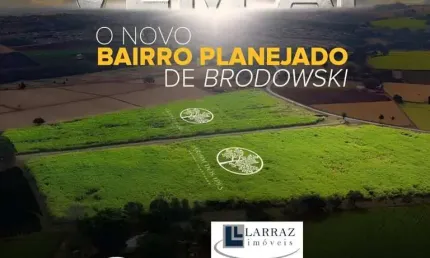 Lançamento de lotes em Brodowski-SP, Jardim dos Ipês, lote com 242 m2, infraestrutura completa, plano sem juros e correção para investidores e constru