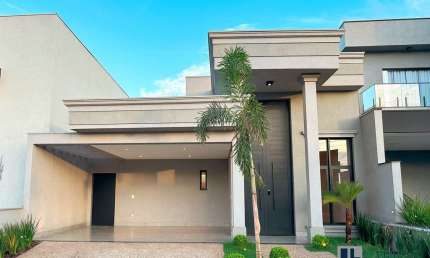 Linda casa nova alto padrão para venda no Cond Valencia em Bonfim Paulista, 3 suites, gourmet e piscina em 250 m2 total