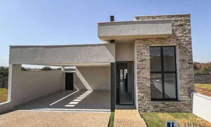 Casa nova alto padrão para venda ou locação no charmoso Terras de Santa Martha, Cond. Ilha das Acacias, 3 dormitorios e 1 suite, gourmet e piscina em