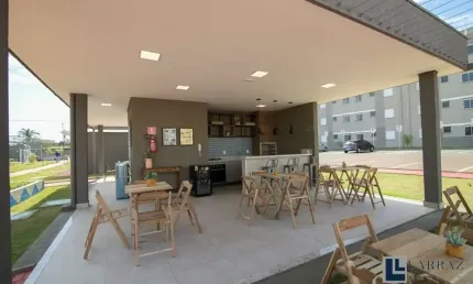Apartamento no terreo, novo para venda na via norte, cond. parque dos manacás, 2 dormitórios, 43 m2, reformado, completo armarios e porcelanato, lazer