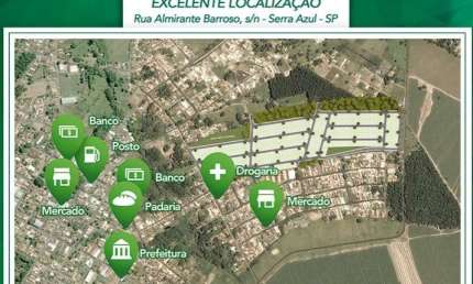Lote para venda em Serra Azul no Jardim Botanico, com 200 m2 medindo 10 x 20 m, pronto para construir, loteamento ja consolidado na cidade