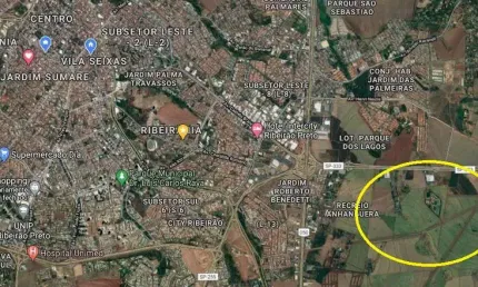 Excelente area industrial para venda nas margens da Rod. Abraao Assed, em frente ao Pq dos Lagos, com 13.008 m2, guarita, predio e patio, 110 m2 const