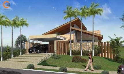 Casa terrea nova para venda na Vila do Golfe, Condominio Quinta dos Ventos, 3 suites, varanda gourmet e piscina em 465 m2 total, lazer completo no con