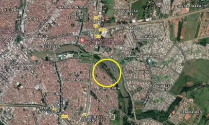 Area para incorporação a venda em São Jose do Rio Preto-SP, com 38.000 m2, em frente ao lago e o condomínio Damha I, ampla frente Av Nagib Gabriel