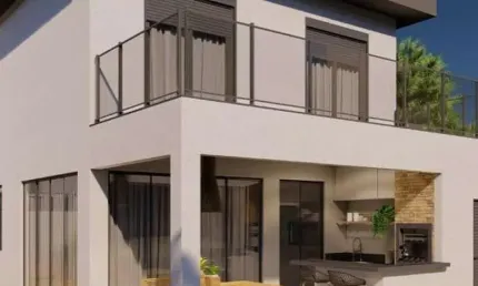 Linda casa nova alto padrão para venda na vila do golfe, cond quinta dos ventos, 3 suites, varanda gourmet e piscina com hidromassagem, em 360m² de ar
