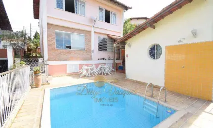 Casa para venda em teresópolis, jardim cascata, 3 dormitórios, 1 suíte, 4 banheiros, 2 vagas