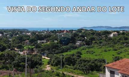 Terreno em Bosque de Búzios Rasa à venda com RGI com linda vista ao mar por R$ 140.000