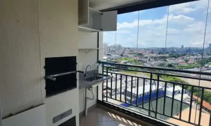 Apartamento  de 2 dorms para locação com churrasqueira à carvão no condomínio exuberance no rudge ramos
