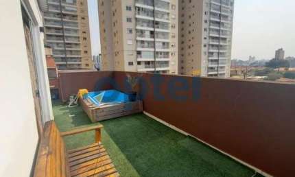 Cobertura duplex com 3 dorm (suíte), churrasqueira e piscina no centro de São Bernardo do Campo