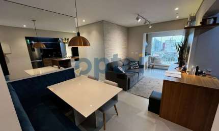 Apartamento Mobiliado, 2 dorms ( 1 suíte) 67m2 com varanda gourmet e lazer completo no Condomínio Innovare na Vila Bastos em Santo André