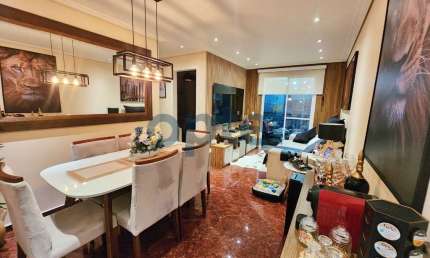Apartamento de 2 dorms (suíte), 1 vaga com churrasqueira à carvão no condominio Exuberance Club