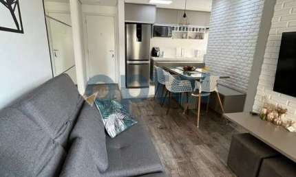 Apartamento mobiliado, porteira fechada 51m2, 2 dormitórios, 1 vaga, lazer completo no Residencial Viena - Vila Caminho do Mar