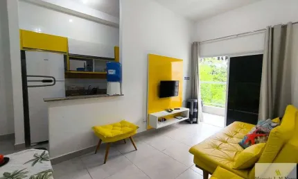 Apartamento de 02 Quartos suítes com piscina na Praia das Toninhas - Ubatuba