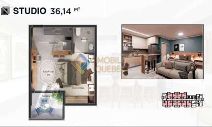 Kitnet / Stúdio à venda na Rua Olímpia Meirelles Palma, Ribeirânia, Ribeirão Preto, 36 m2 por R$ 312.890