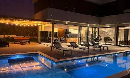 Casa em condomínio fechado com 4 quartos à venda na parque juruena, 21, residencial campo camanducaia, jaguariúna, 322 m2 por r$ 3.900.000