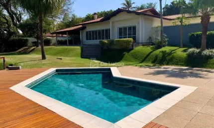 Casa em condomínio fechado com 4 quartos para alugar na alameda das tipuanas, 225, sítios de recreio gramado, campinas, 540 m2 por r$ 19.880