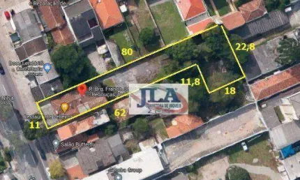 Terreno à venda, 1093 m² por R$ 2.700.000 - Rebouças/Agua Verde - Curitiba/PR