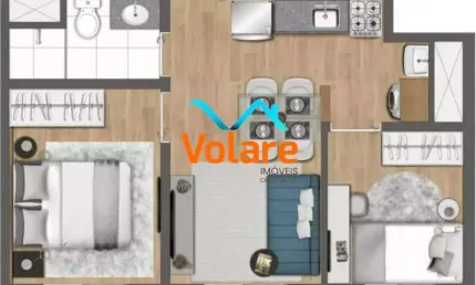 Apartamento à venda em São Paulo-SP, Butantã: 2 quartos, 1 sala, 1 banheiro, 33m² de área!