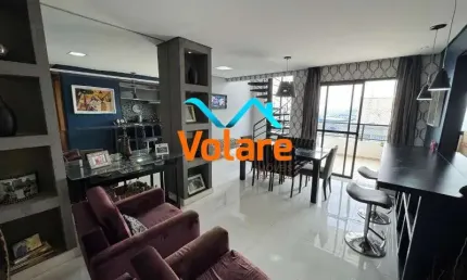 Cobertura Duplex à Venda no Centro de Osasco-SP: 3 quartos, 2 suítes, 3 salas, 3 banheiros, 2 vagas - Porteira Fechada!