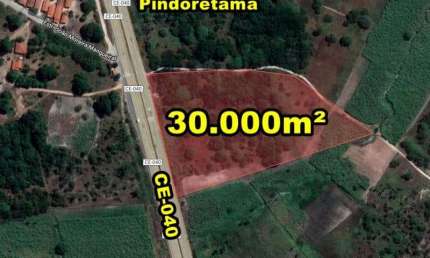 VERAS VENDE TERENO 3ha (3.000m²) NA CE-040 (ASFALTO) EM PINDORETAMA-CE
