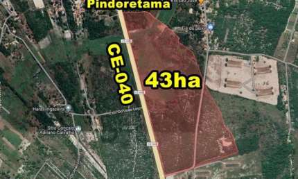 VERAS VENDE TERENO 43HA NA CE-040 (ASFALTO) EM PINDORETAMA-C