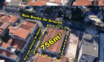 VERAS VENDE TERRENO 756M² NA RUA BARÃO DE ARACATI - ALDEOTA - FORTALEZA - CEARÁ