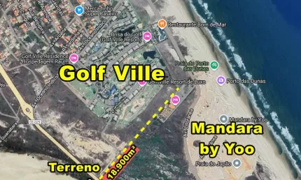 VERAS VENDE TERRENO 18.900m² AO LADO DO GOLF VILLE - PORTO DAS DUNAS - AQUIRAZ-CE