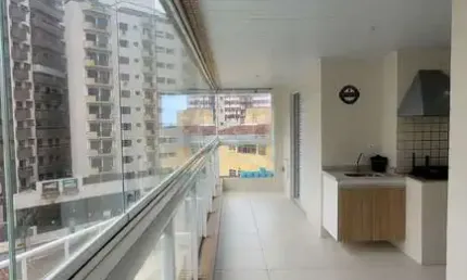 Apartamento vista mar mobiliado 2 dormitórios à venda bairro tupi praia grande