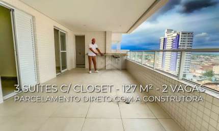 Apartamento 3 Suítes Closet à Venda em Aviação, Praia Grande - SP