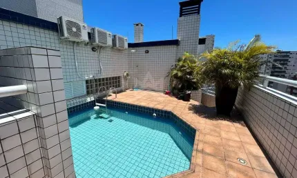 Cobertura 4 quartos com espaço gourmet e piscina privativa FORTE PRAIA GRANDE/SP