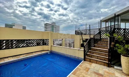 Cobertura Vista Mar à venda com 5 quartos Piscina na Tupi Praia Grande-SP 344 m²