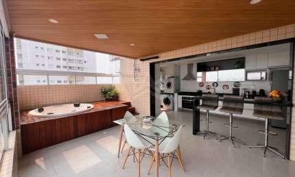 Cobertura Duplex Mobiliada à venda 3 quartos na Guilhermina Praia Grande-SP