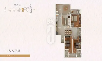 Apartamento frente mar alto padrão 3 suítes 145m² - tupi, praia grande/sp
