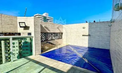 Cobertura em Praia Grande à Venda 3 quartos piscina gourmet e vista mar na Tupi