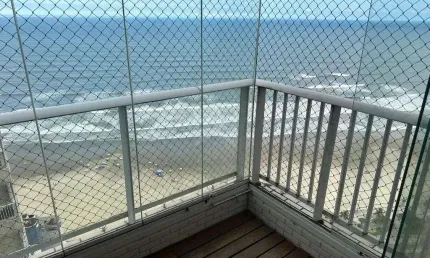 Apartamento frente mar 2 dormitórios 1 suíte 70m² - mirim, praia grande/sp