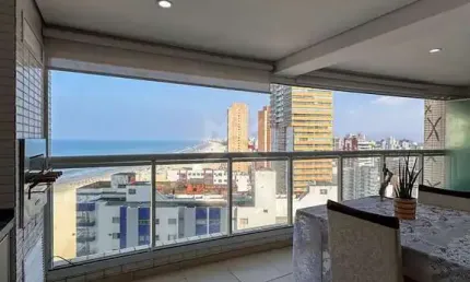 Apartamento à venda 2 quartos frente mar no Boqueirão Praia Grande-SP, 81 m²