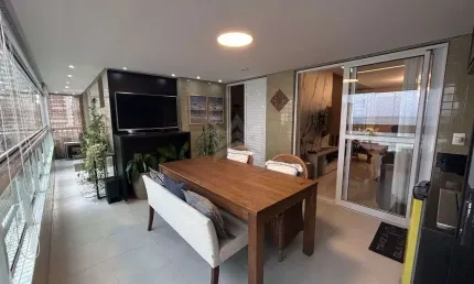 Apartamento de alto padrão canto do forte praia grande 3 suítes vista para o mar