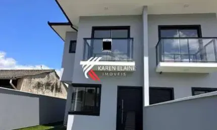Sobrado moderno novo à venda com 02 suítes + sacada  no alto ariríu palhoça