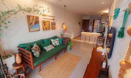 Imóvel de luxo em Imbassaí: Apartamento de 2 quartos com suíte e garagem dupla, 79m² na encantadora Mata de São João-BA!