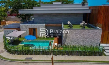 Imponente mansão em condomínio de luxo em guarajuba, camaçari-ba: 5 quartos, 5 suítes, 3 salas, 6 banheiros, 2 vagas, 417m².