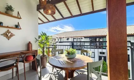 Quarto e Sala | Mobiliado | Condomínio Fechado | 4min da Vila | à venda, Praia do Forte, Mata de São João, BA