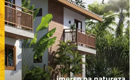 Casa em condomínio de luxo na praia do forte - 2 quartos, 2 suítes, 3 banheiros, 3 vagas de garagem - mata de são joão-ba