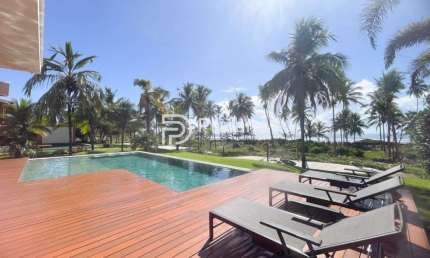 Mansão de Luxo para Temporada Praia do Forte | FRENTE MAR- em Condomínio na Praia do Forte, Mata de São João-BA, com 760m² e 5 vagas de garagem