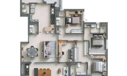 Apartamento Kairos com 3 dormitórios à venda, 151 m² por R$ 1.200.000 - Jardim Olhos D'Água - Ribeirão Preto/SP