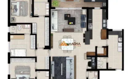 Apartamento à venda, 195 m² por R$ 1.294.711,07 - Mirante Morro do Ipê - Ribeirão Preto/SP