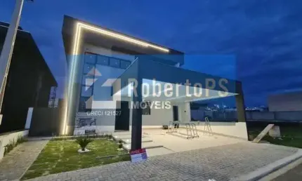 Linda casa inteligente no condomínio reserva aruanã com 3 quartos e 3 suítes